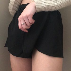 Black Shorts, Tulip Cut Shorts, Black Skort